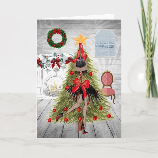 Carte de Noël afro-américaine (Devant)