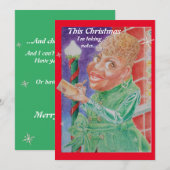 Carte de Noël afro-américaine pour quelqu'un de ge (Devant / Derrière)