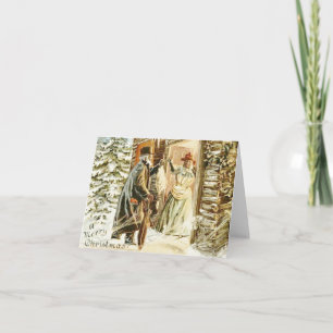 Carte de Noël afro-américaine vintage