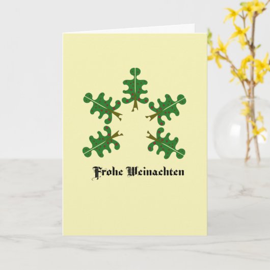 Carte de Noël allemande (Fleur jaune)