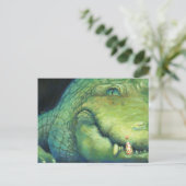Carte de Noël Alligator (Debout devant)