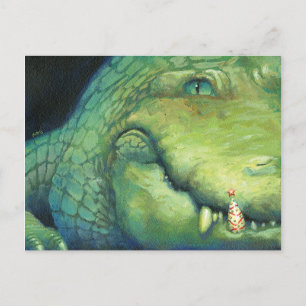 Carte de Noël Alligator
