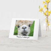 Carte de Noël Alpaca (Fleur jaune)