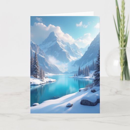 Carte de Noël Alpine Snow (Devant)