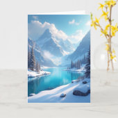 Carte de Noël Alpine Snow (Fleur jaune)