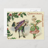 CARTE DE NOËL AMÉRICAINE. (Devant / Derrière)