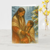 Carte de Noël amérindienne (Fleur jaune)