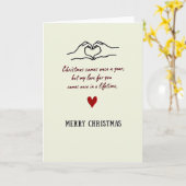 Carte de Noël : Amour Unique au Monde (Fleur jaune)