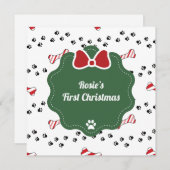 Carte de Noël Amoureux des chiens de Noël (Devant / Derrière)