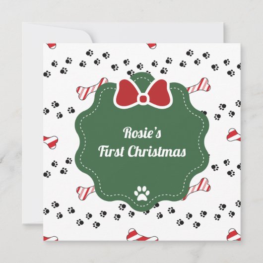 Carte de Noël Amoureux des chiens de Noël (Devant)