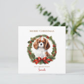 Carte de Noël Amoureux des chiens de Noël mignonne (Debout devant)