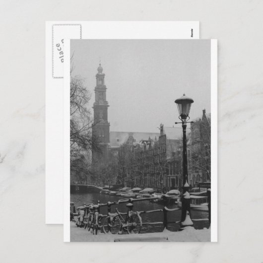 Carte de Noël Amsterdam (Devant / Derrière)