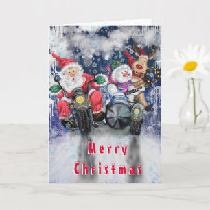 Carte de Noël amusante avec des amis heureux