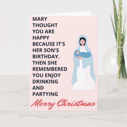 Carte de Noël amusante avec devis (Devant)