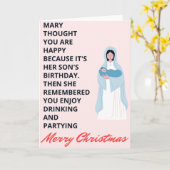 Carte de Noël amusante avec devis (Fleur jaune)