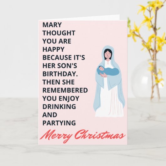 Carte de Noël amusante avec devis (Fleur jaune)