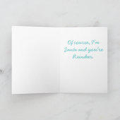 Carte de Noël amusante avec Reindeer et Père Noël (Intérieur)