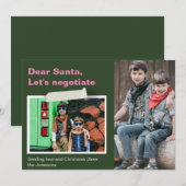 Carte de Noël amusante Jouer Chère Père Noël Card (Devant / Derrière)