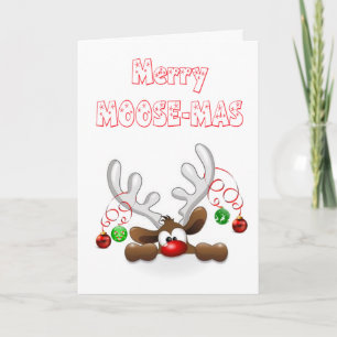 Carte de Noël amusante, orignal