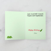 Carte de Noël amusante végétarienne ou végétarienn (Intérieur)