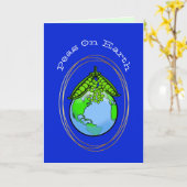 Carte de Noël amusante végétarienne ou végétarienn (Fleur jaune)