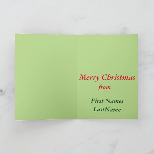 CARTE DE NOËL ANCIENNE (Intérieur)