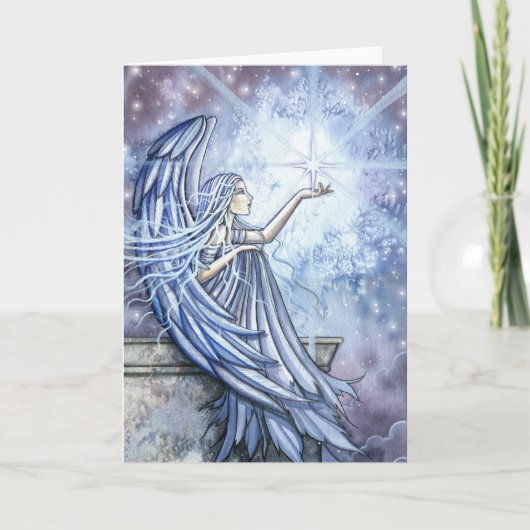 Carte de Noël Ange et Étoile (Devant)