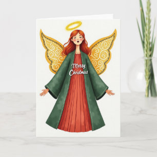 Carte de Noël Ange Serein