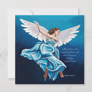 Carte de Noël Angel All Shall Be Well
