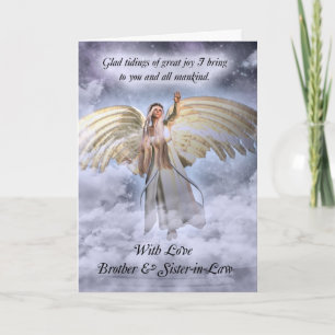 Carte de Noël Angel Brother & Soeur en Droit Repos
