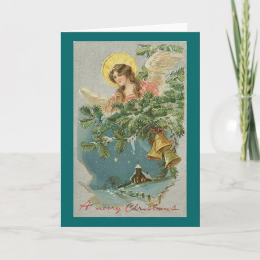 Carte de Noël Angel Snow Scene (Devant)
