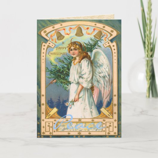 Carte de Noël Angel vintage (Devant)