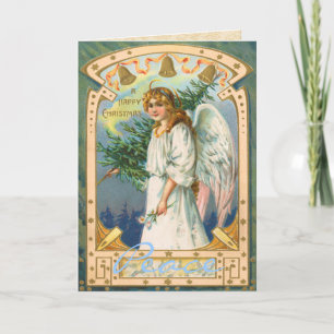 Carte de Noël Angel vintage