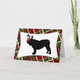 Carte de Noël anglaise Bulldog Reindeer