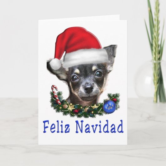 carte de noël animal chihuahuas (Devant)