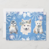 Carte de Noël Animaux Arctiques Noël Blanc (Devant)