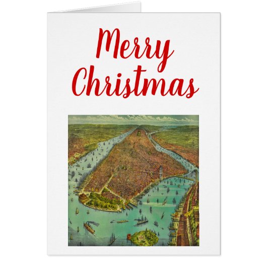 Carte de Noël Antique New York City (Devant)