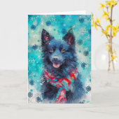Carte de Noël AP430B1 pour chien multimédia mixte (Fleur jaune)