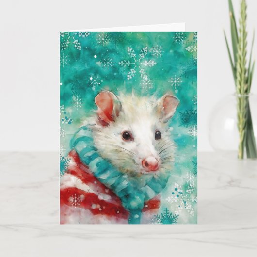 Carte de Noël AP445B1 pour support mixte Opossum (Devant)