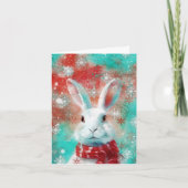 Carte de Noël AP453B1 pour lapin multimédia mixte (Devant)