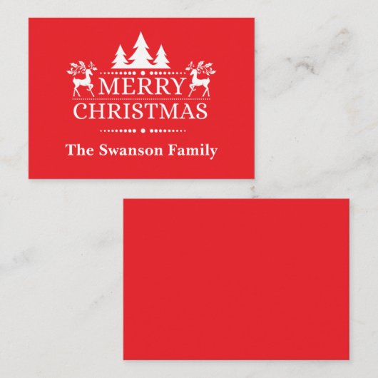 Carte de Noël Appartement (Devant / Derrière)