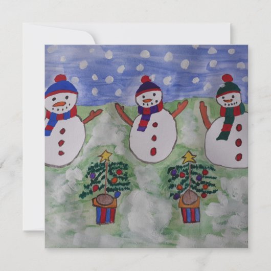 Carte de Noël Appartement Snowmen (Devant)
