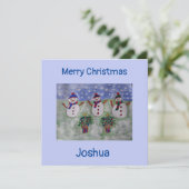 Carte de Noël Appartement Snowmen (Debout devant)