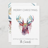 Carte de Noël Aquarelle (Devant / Derrière)