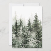 Carte de Noël aquarelle cerf bois (Dos)