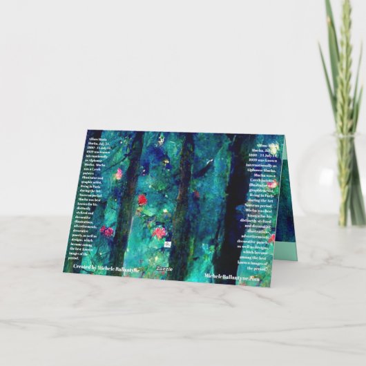 Carte de Noël aquarelle dans le style d'Alphonse M (Dos)