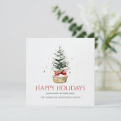 Carte de Noël aquarelle élégante avec code QR pour (Debout devant)