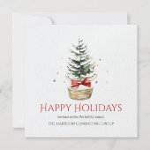 Carte de Noël aquarelle élégante avec code QR pour (Devant)