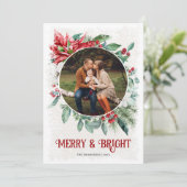 Carte de Noël Aquarelle Joyeuse et Lumineuse (Debout devant)