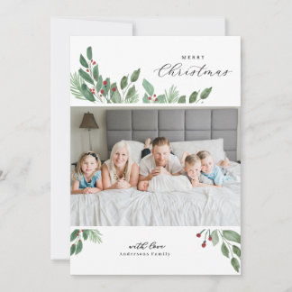 Carte de Noël aquarelle Joyeux Noël